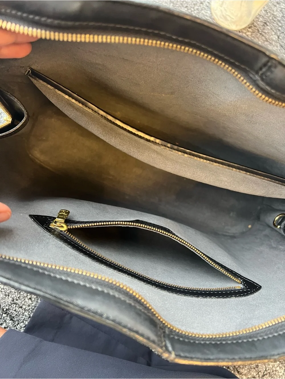 Louis Vuitton Black Epi Lussac Tote